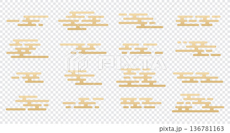 Set of chinese cloud icon. Set of japanese cloud. Asian clouds. Decorative elements for design. Vector illustration Set of chinese cloud icon. Set of japanese cloud. Asian clouds. Decorative elements for design. Vector illustration 136781163