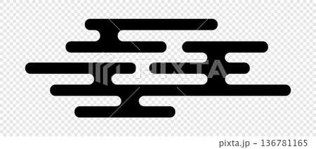 Chinese cloud icon. Japanese cloud. Asian clouds. Decorative elements for design. Vector illustration 136781165