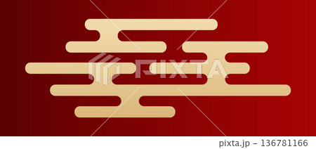 Chinese cloud icon. Japanese cloud. Asian clouds. Decorative elements for design. Vector illustration 136781166