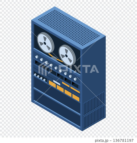 Server rack. Isometric server. Server network equipment. Computer network technology. Isometric technology. Vector illustration Server rack. Isometric server. Server network equipment. Computer network technology. Isometric technology. Vector illustration 136781197