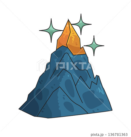 Illustration of mountain 136781363