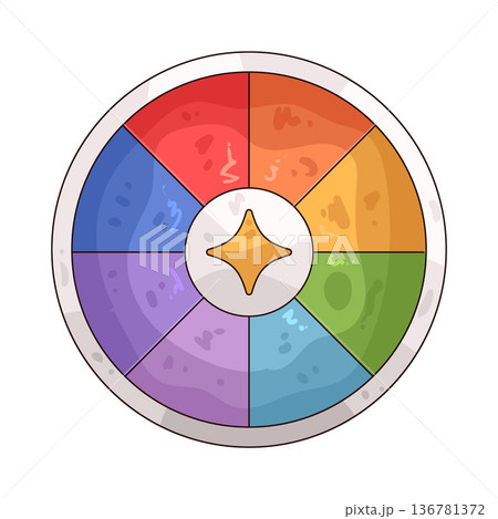 Illustration of color wheel Illustration of color wheel 136781372