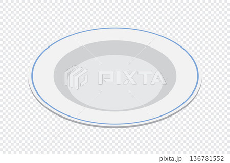 Isometric plate. Empty plate. Isometric cutlery. Isometric tableware. Vector illustration Isometric plate. Empty plate. Isometric cutlery. Isometric tableware. Vector illustration 136781552