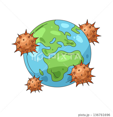 Illustration of virus Illustration of virus 136781696