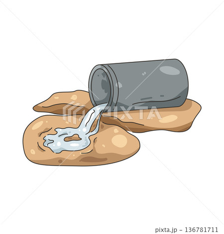 Illustration of unfortunate spill 136781711