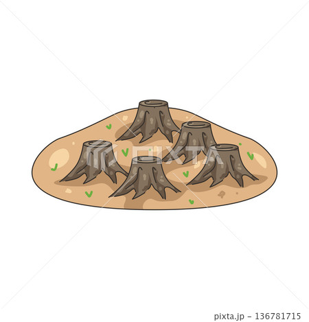 Illustration of Deforestation Illustration of Deforestation 136781715