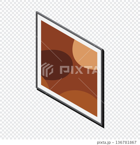 Isometric photo frame. Isometric 3d picture frame set. Home interior accessory. Furniture elements. Isometric furniture Isometric photo frame. Isometric 3d picture frame set. Home interior accessory. Furniture elements. Isometric furniture 136781867