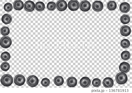 Car wheels tyre frame on blue purple background 136781913