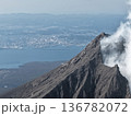 ドローンによる桜島火口高高度撮影 136782072
