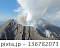 ドローンによる桜島火口高高度撮影 136782073