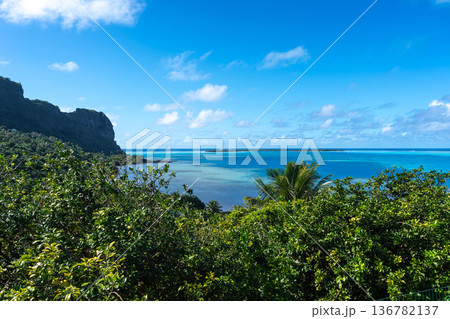 Coastal View and Ocean on Maupiti Island, French Polynesia Coastal View and Ocean on Maupiti Island, French Polynesia 136782137