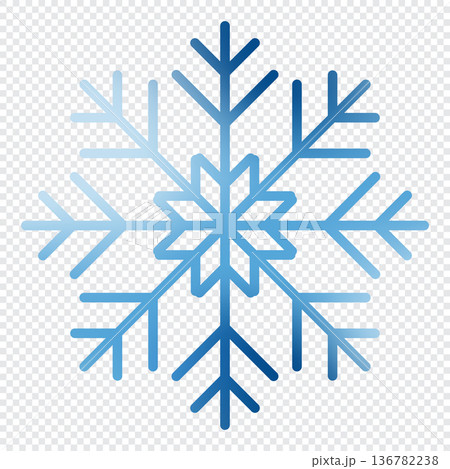 Watercolor snowflake. Artistic blue snowflake with watercolor texture. Snow icon. Winter decoration. Vector illustration Watercolor snowflake. Artistic blue snowflake with watercolor texture. Snow icon. Winter decoration. Vector illustration 136782238