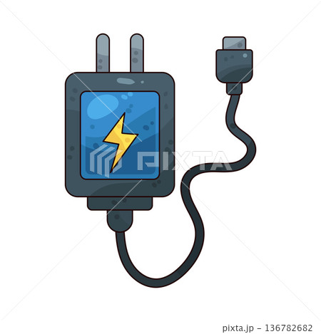 Illustration of charger supplies 136782682