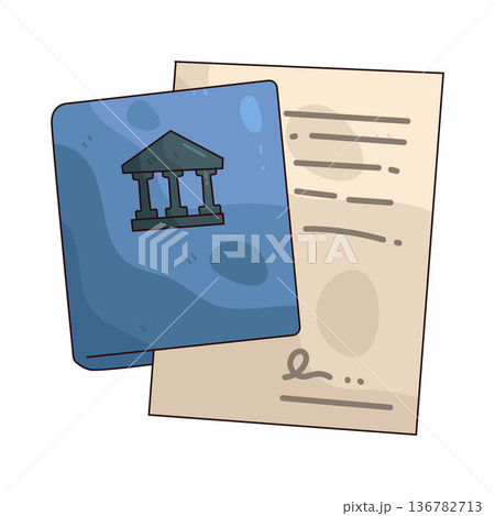 Illustration of bank account Illustration of bank account 136782713
