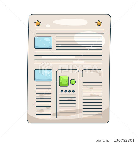 Illustration of newspaper Illustration of newspaper 136782801