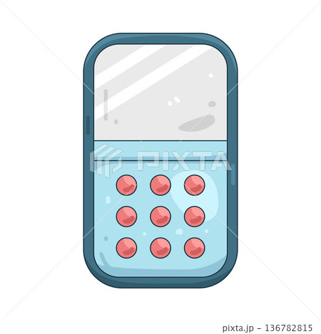 Illustration of old phone Illustration of old phone 136782815