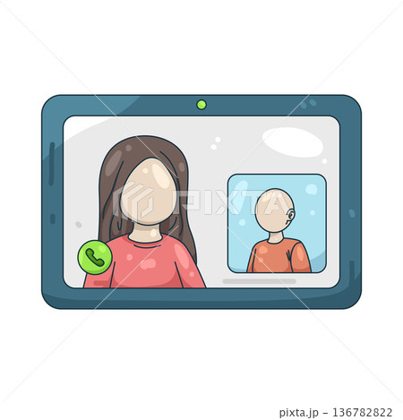 Illustration of Video call 136782822