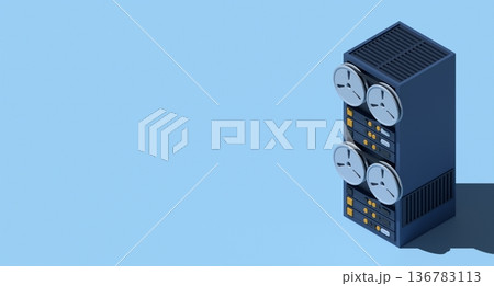 Server rack. Isometric server. Server network equipment. Computer network technology. Isometric technology Server rack. Isometric server. Server network equipment. Computer network technology. Isometric technology 136783113