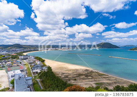 《佐賀県》唐津城から眺める眺望 136783875