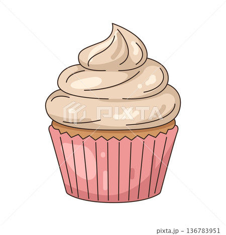 Illustration of cupcake Illustration of cupcake 136783951