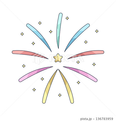 Illustration of fireworks Illustration of fireworks 136783959