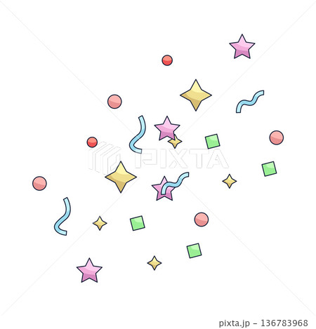 Illustration of confetti Illustration of confetti 136783968