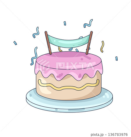Illustration of cake 136783976