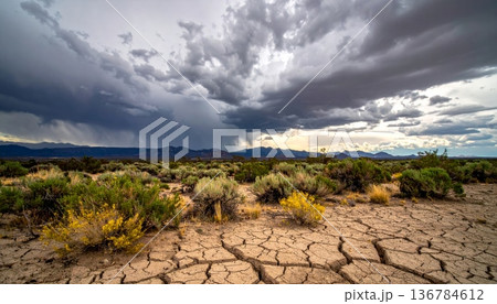 Scenic view of a tropical mountain landscape overlooking the blue sea and rocky coast under a summer sky Scenic view of a tropical mountain landscape overlooking the blue sea and rocky coast under a summer sky 136784612