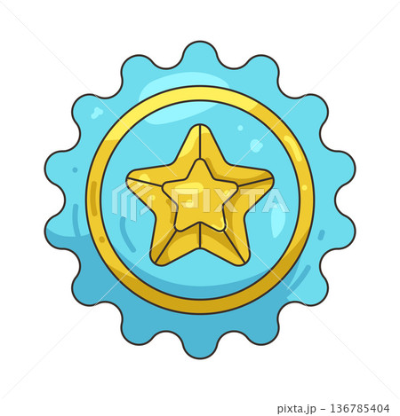 Illustration of star badge 136785404