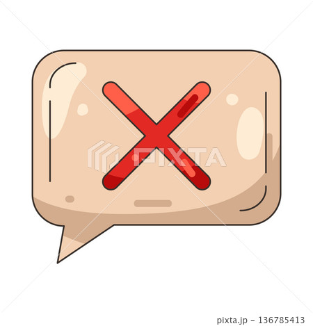 Illustration of close chat Illustration of close chat 136785413