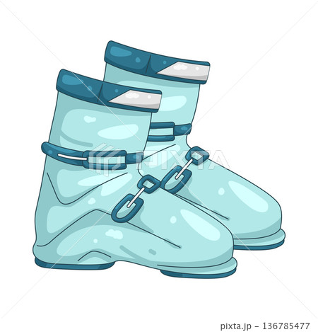 Illustration of Ski boots Illustration of Ski boots 136785477