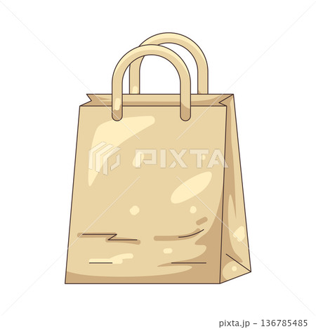 Illustration of paper bag Illustration of paper bag 136785485