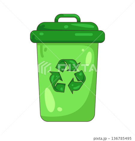 Illustration of recycle bin Illustration of recycle bin 136785495