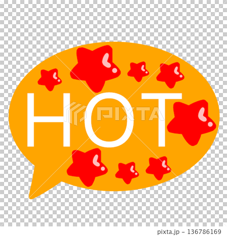 HOT 吹き出し 136786169