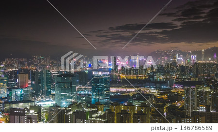 Vibrant sunset colors illuminate Kowloon dense urban skyline Feb 5 2026 Vibrant sunset colors illuminate Kowloon dense urban skyline Feb 5 2026 136786589