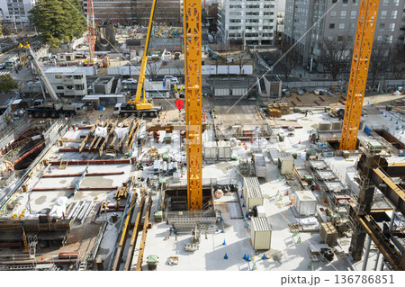工事現場　再開発 136786851