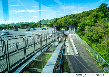 長崎稲佐山スロープカー 中腹駅の風景 136787116