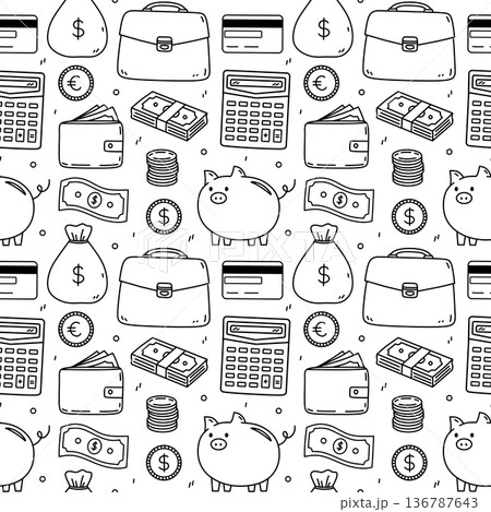 Seamless finance pattern with money Seamless finance pattern with money 136787643