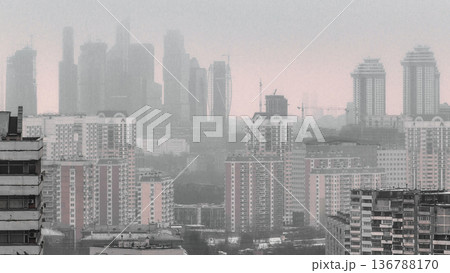 Skyscrapers International Business Center City at cloudy day timelapse, Moscow, Russia Skyscrapers International Business Center City at cloudy day timelapse, Moscow, Russia 136788170