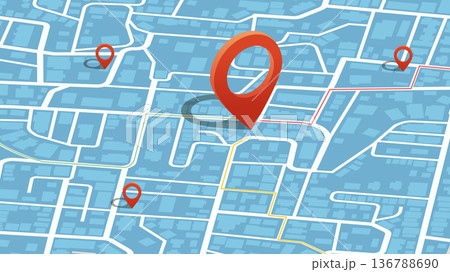 We have moved new office icon location. Address move change location announcement business home map. New pin location. Vector illustration We have moved new office icon location. Address move change location announcement business home map. New pin location. Vector illustration 136788690