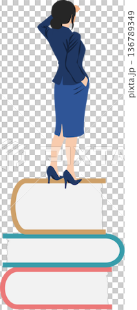 自己啓発するイラスト 自己啓発するイラスト 136789349