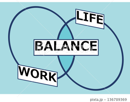 ワークライフバランスのイラスト 136789369