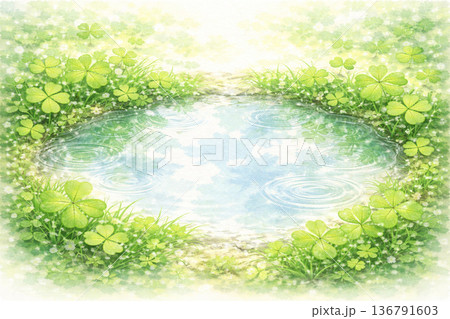 クローバーシリーズ:水辺に自生する瑞々しい風景 クローバーシリーズ:水辺に自生する瑞々しい風景 136791603