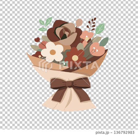 Flat design bouquet illustration 136792983