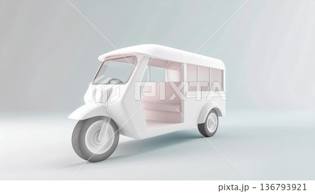 レトロ可愛いトゥクトゥク 136793921