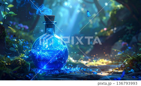 青く輝く魔法のポーション 青く輝く魔法のポーション 136793993