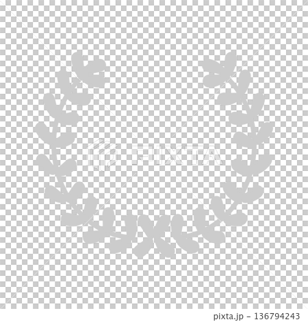 Silver laurel illustration Silver laurel illustration 136794243