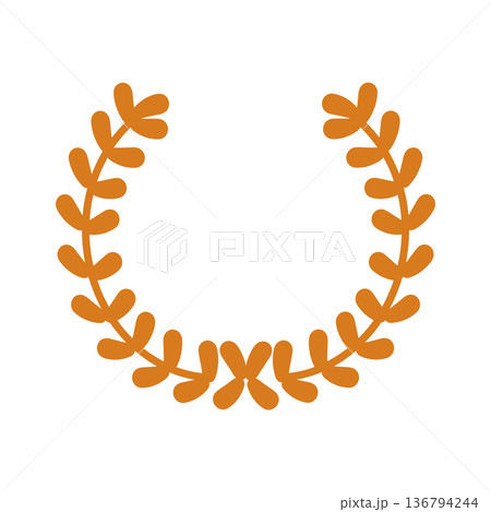 銅色の月桂樹　イラスト 136794244