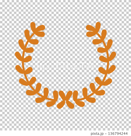 銅色の月桂樹　イラスト 136794244