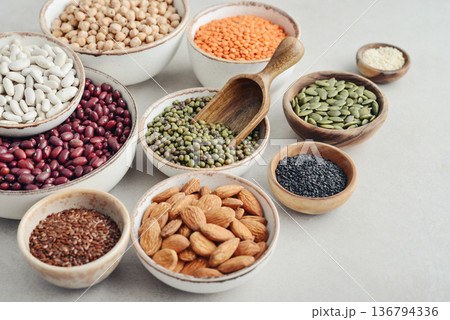 Vegan protein source. 136794336